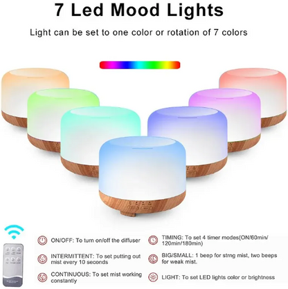 Aroma Humidifier LED Mood Light 500ML